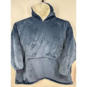 The Comfy Original Hoodie Sherpa Lining Wearable Blanket Cozy Blue ONE SIZE